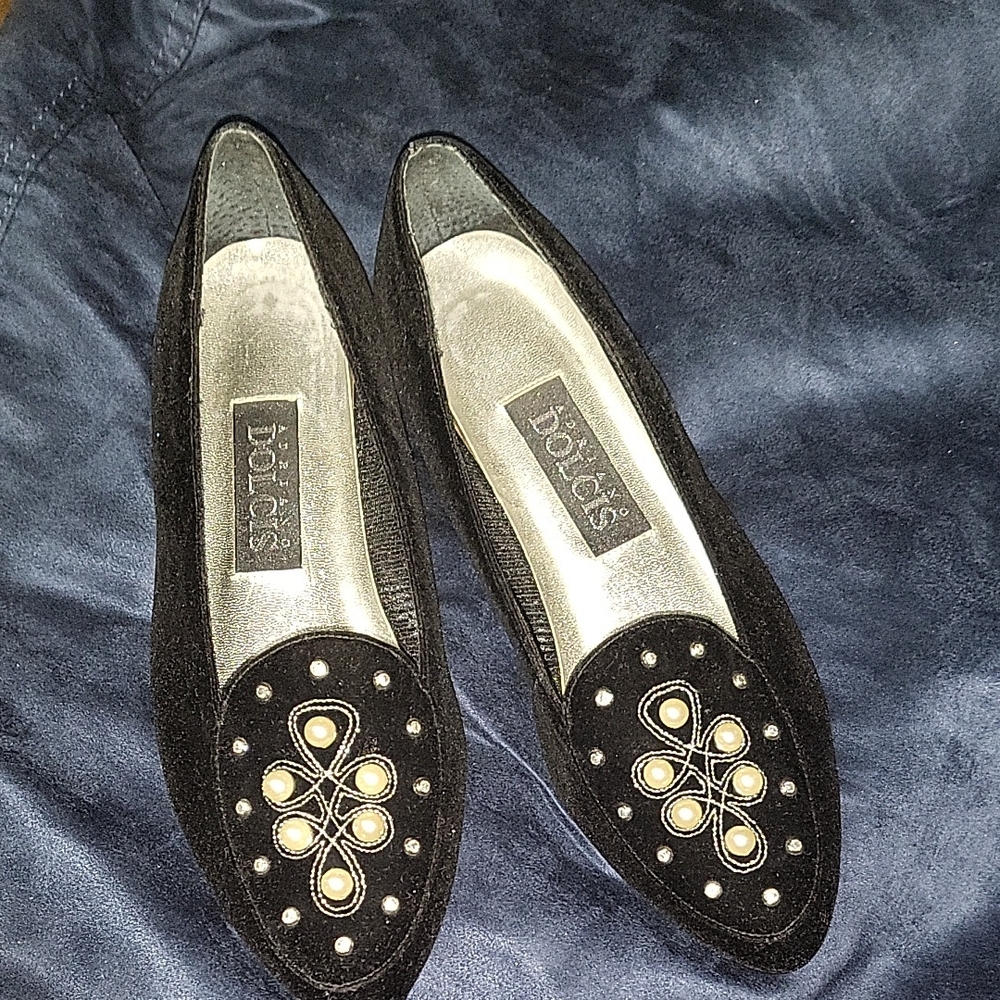 Elegant Black Embellished Loafers by Adriano Dolcis